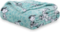 Berkshire Blanket Peanuts® VelvetLoft® Cute Character Snoopy Plush Blanket,Snoopy Springtime Floral Dance Large Blue,Twin 60 in x 90 in (Official Peanuts® Product)