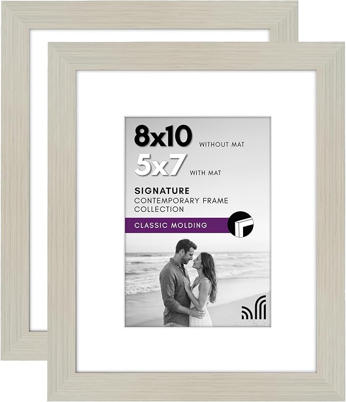 Americanflat 4x6 Double Picture Frame - Engineered Wood - Light Wood