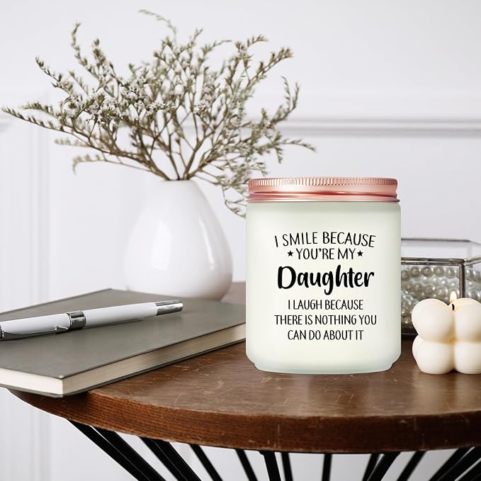Maybeone Mothers Day Daughter Gifts from Mom Dad - Valentines Day Christmas Birthday Gifts for Daughters - Lavender Scented Candle