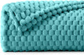 BEDELITE Teal Twin Blanket for Couch, Soft Cozy Gifts for Women, 60 * 80 | 3D Jacquard Decorative Fleece Blanket, Super Soft Plush Throws, Cute Birthday Gift for Women & Men, Suitable for All Seasons