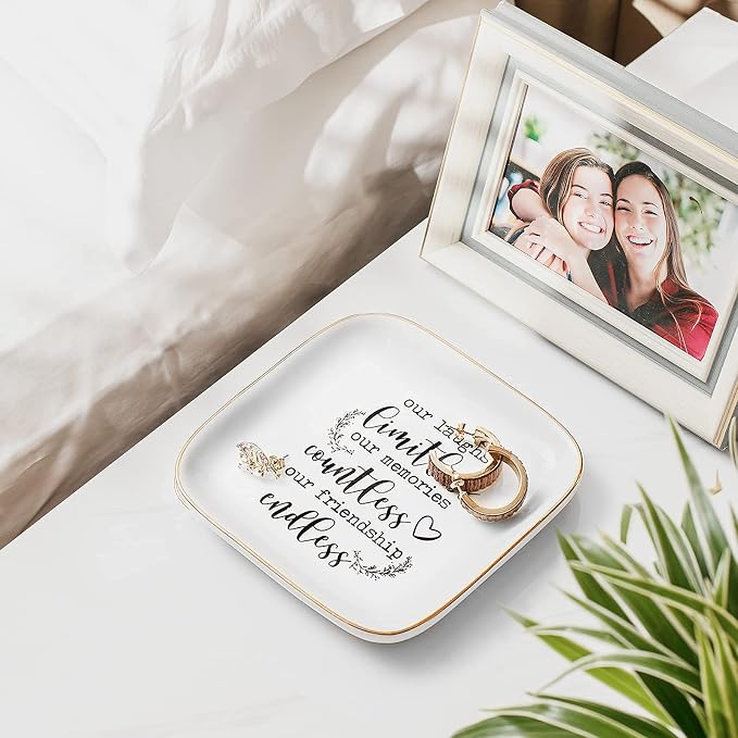 Best Friend Birthday Gifts For Women Friendship Ring Dish Bff Trinket Tray