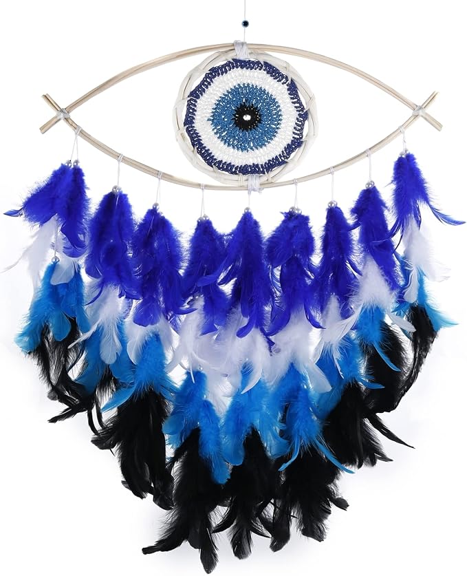 Holmgren Evil Eye Dream Catcher, Blue Wall Hanging Decor