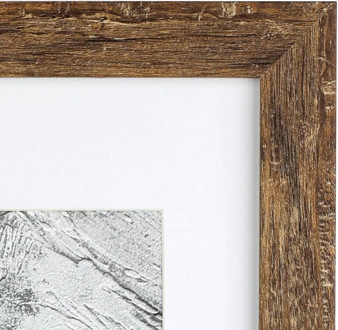kennethan 11x14 Picture Frame Rotten Brown 2 Pcs Wooden Frame can Display 8x10 Picture with Mat or 11x14 Without Mat on the Wall For home decoration,holiday gift