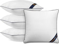 Utopia Bedding 12x12 Throw Pillow Inserts, Decorative Pillows, Pack of 4 | Piping Throw Pillows, Plush & Supportive, Aesthetic Cushion Sham Stuffer for Sofa, Office, Couch & Bed, Set of 4, White