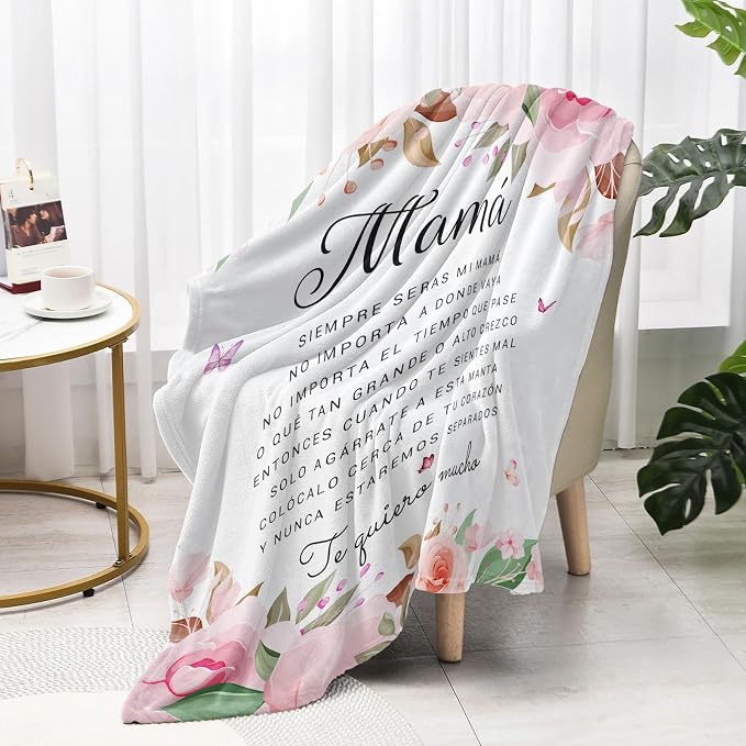Regalos para Mamá, Regalos para Mama En Español, Regalos para Mamá De Cumpleaños, Mom Gifts from Daughter Son, Birthday Gifts for Mom in Spanish, Mama Gifts Throw Blanket 60" x 50"