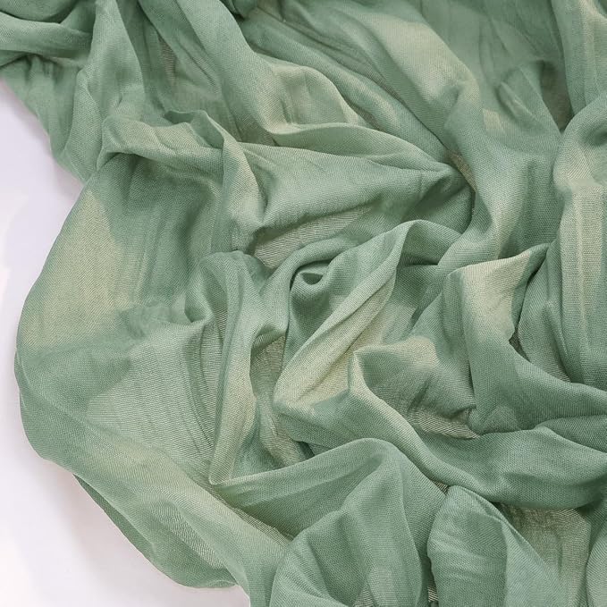 Sage Green Cheesecloth Table Runner Fall Wedding Birthday Party Home Decor | Sage Green Rustic Gauze 10FT 120in Cheese Cloth Sheer Farmhouse Dining Runner for Baby Shower Bridal Holiday Decorations