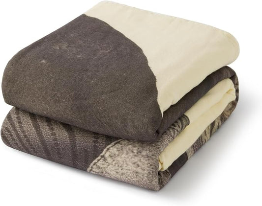 100% Cotton Boho Throw Blanket for Home Decor – Classic Farmhouse Quilt Bedding, Muslin Blankets for Adults, Vintage Woven Decorative Blanket for Couch, Bed Layering Use, Elephant Printed, 50"x60"
