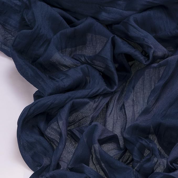 Cheesecloth Table Runner Fall Boho Wedding Birthday Party Home Decor | Navy Blue 3pcs Rustic Gauze 10FT Cheese Cloth Sheer Farmhouse Dining Runner for Baby Shower Bridal Holiday Decorations