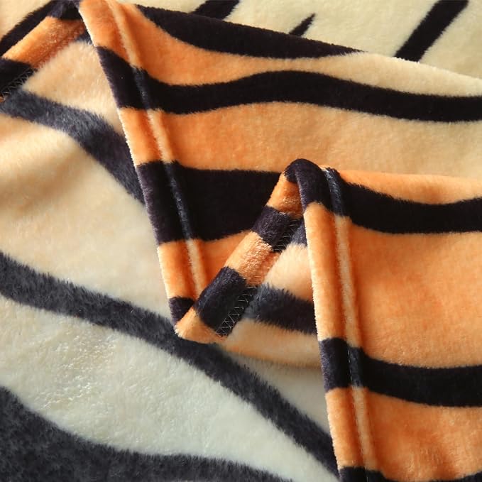 MERRYLIFE Tiger Stripe Print Throw Blanket for Couch Sofa Throw Size 50"60" | Animal Print, Ultra-Plush Soft, Decorative Colorful Travel Blanket, farmhouse, Gift Choice, Home Bed Use