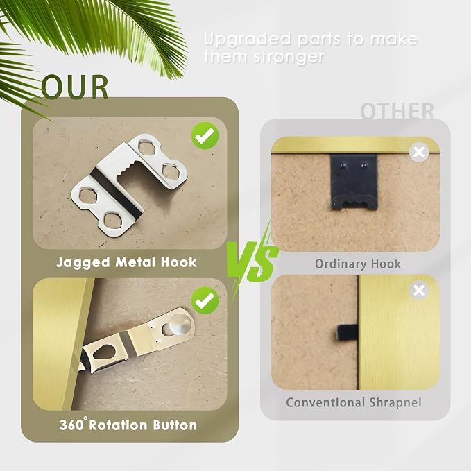 8x10 Picture Frame Sef of 10, Display Pictures 5x7 with Mat or 8 x 10 Without Mat, Photo Frame Collage for Wall Gallery Decor, Hanging or Tabletop Display, Gold