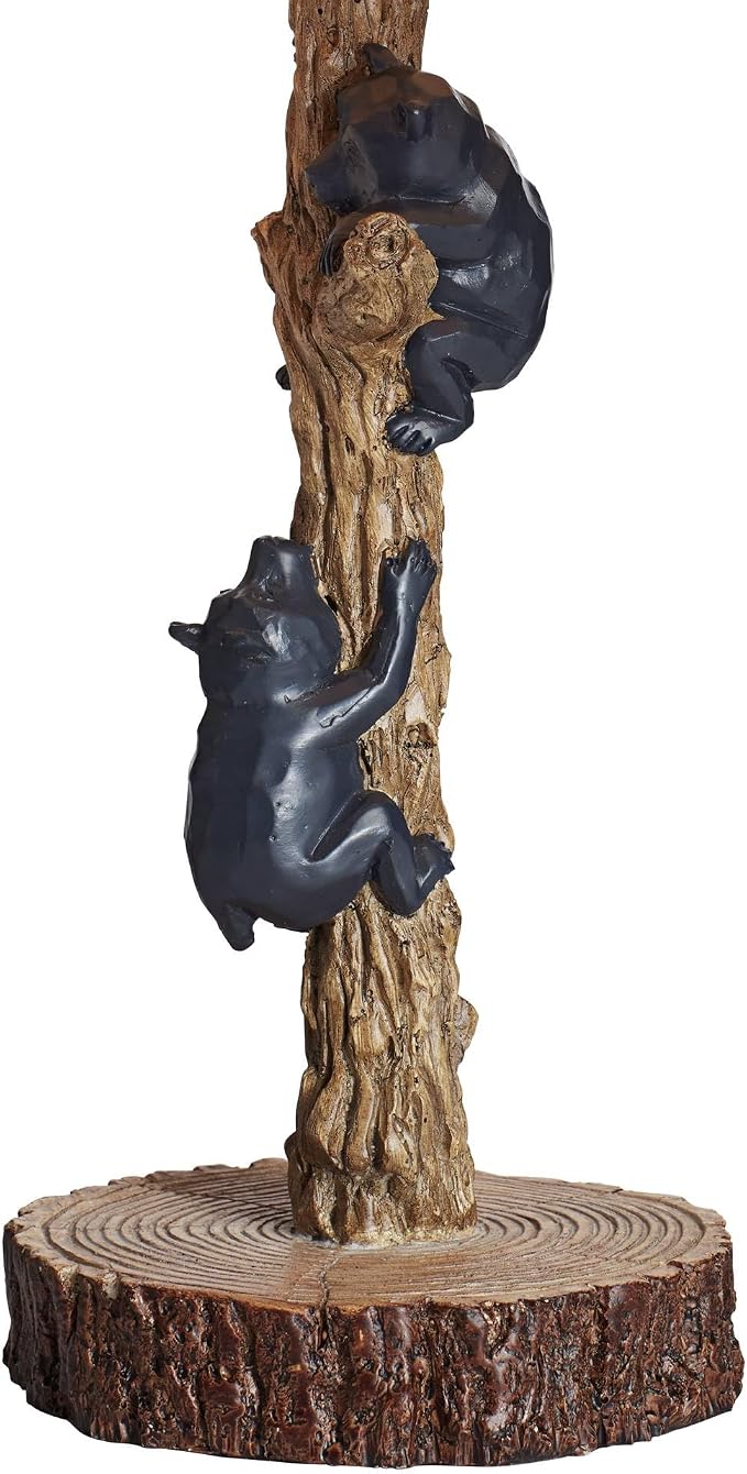 Climbing Bears 22 1/2" High Table Lamps Set of 2 USB Country Rustic Natural