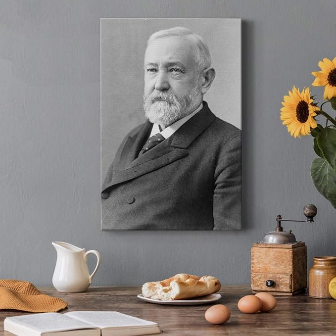 Renditions Gallery Benjamin Harrison Presidental Portrait Wall Art, Premium Gallery Wrapped Canvas Decor, Ready to Hang, 60 in H x 40 in W, Made in America Print