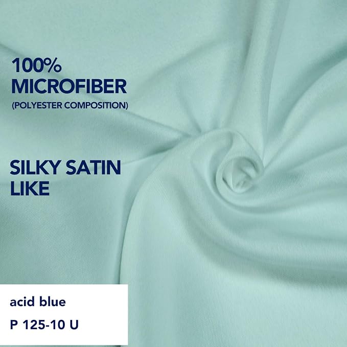 PureFit Wrap Around Ruffled Bed Skirt, Baby Blue, Twin/Full - 14" Drop | Wrinkle Free Bedskirt Dust Ruffles, Easy to Put On Frame Cover with Adjustable Elastic Belt