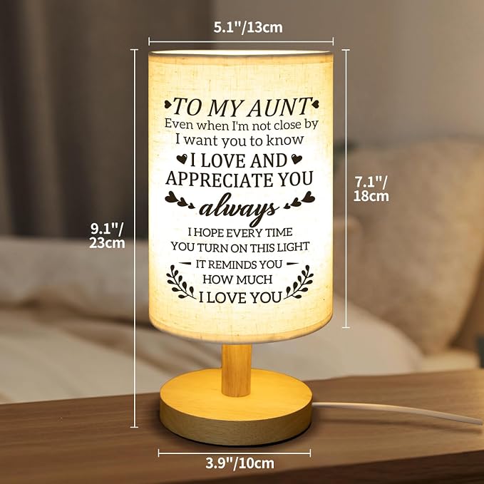 Gifts for Aunt from Niece, Aunt Birthday Gifts Table Lamp