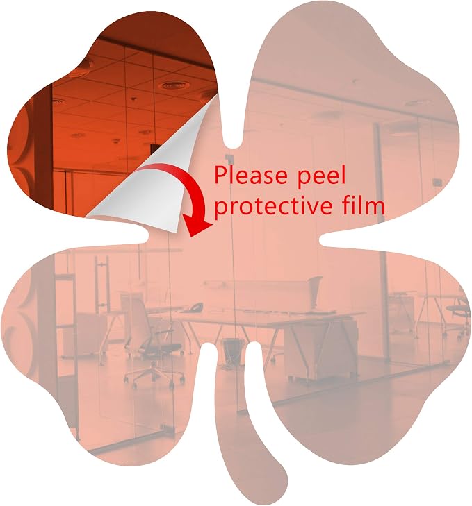 Marketing Holders Acrylic Mirror 10" Wide Shamrock Orange .118" Thick No Adhesive Reflective Pieces Perfect for DIY Arts and Crafts School Projects Home or Office Decor Special Events