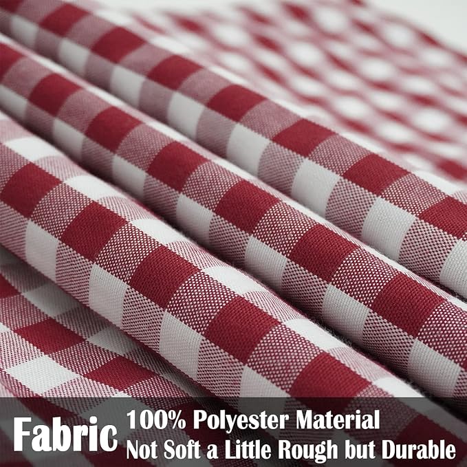 Red and White Farmhouse Boho Gingham Throw Pillow Covers 18x18 Set of 2 | Red and White Checkered Gingham Plaid Christmas Decorative Throw Pillow Covers Set of 2, Fundas Para Cojines De Sala Navidad