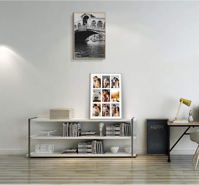 Golden State Art 13.6x19.7 Collage Frame for 9 4x6 Photos Gold 2 Pack