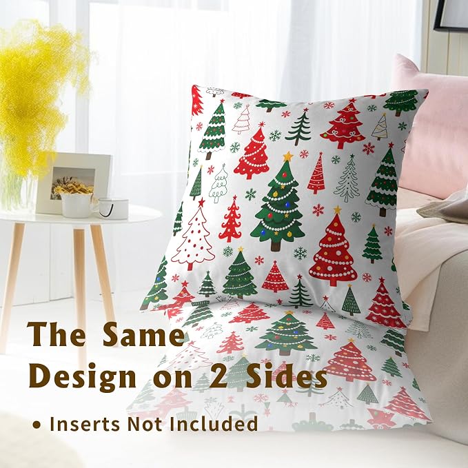 Giwawa Christmas Trees Double Sided Pillow Covers Set of 2