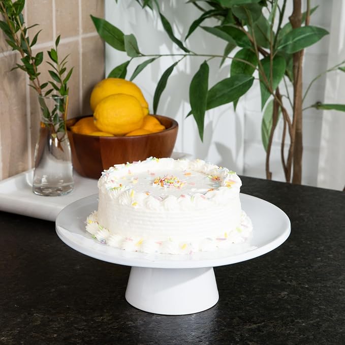 THE Cake Stand, 10 Inch Ceramic Pedestal Dessert Stand, Periwinkle