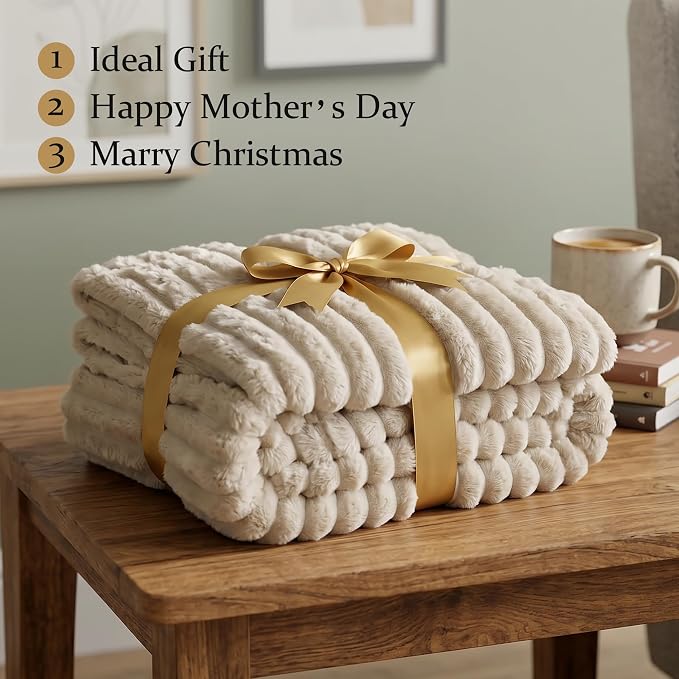 Fleece Twin Throw Blanket for Couch & Bed, Cozy Warm Gifts for Women Girls | Soft flannel, no-pill & no-shed. Lightweight for sofa, chair, car and home decor. For Mother's Day, Graduation, Christmas.