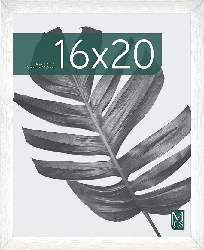 MCS Studio Gallery Poster Frame, 16x20, White Woodgrain, 1-Pack