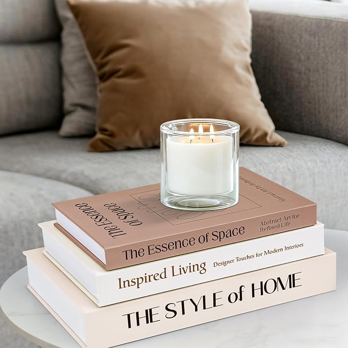XKDOUS 3 Pack Decorative Books for Home Decor Coffee Table Faux Book Boxes