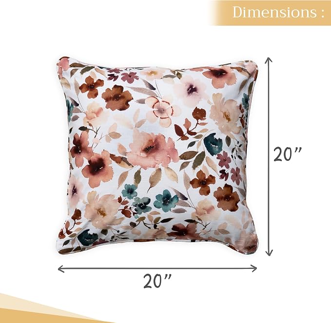 Maison d' Hermine Throw Pillow Covers 100% Cotton (20" x 20" - Pack of 1)