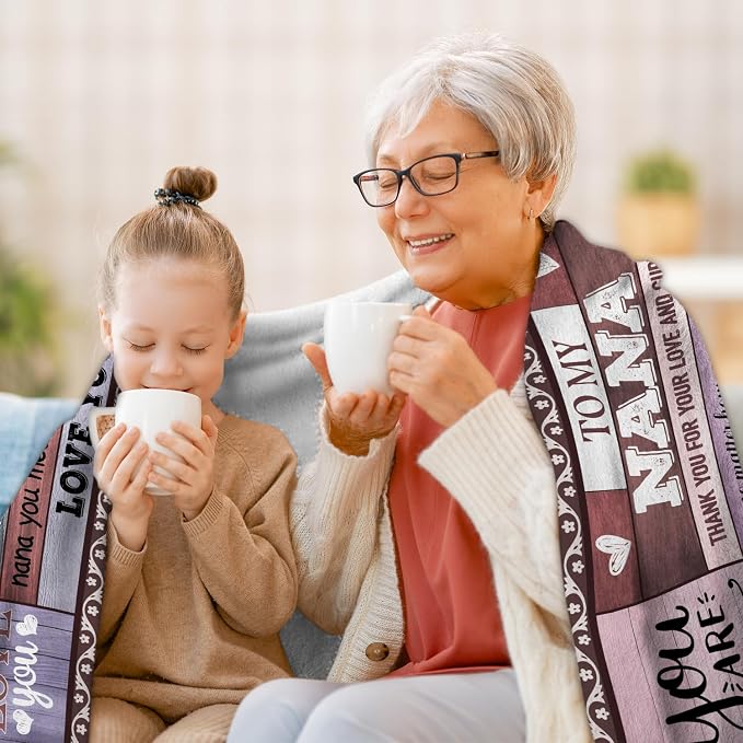 Nana Gifts, Nana Birthday Gifts, Gifts for Nana Blanket 50"x60", Best Nana Ever Gifts, Nana Gift from Grandkids, Nana Gfit for Grandma, Nana Gift for Christmas Mothers Day