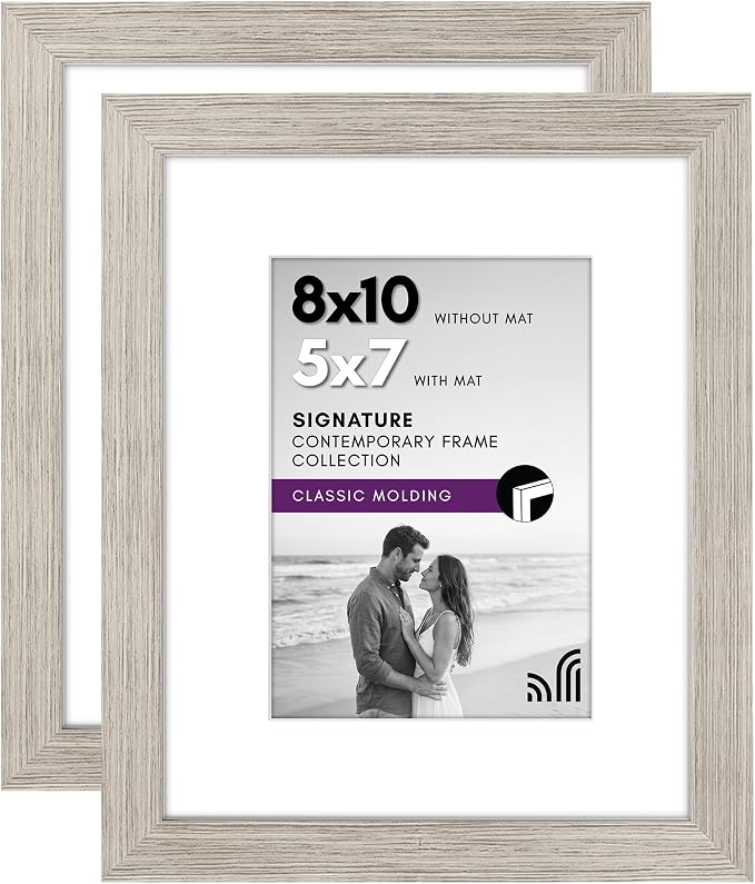Americanflat 4x6 Double Picture Frame - Engineered Wood - Driftwood
