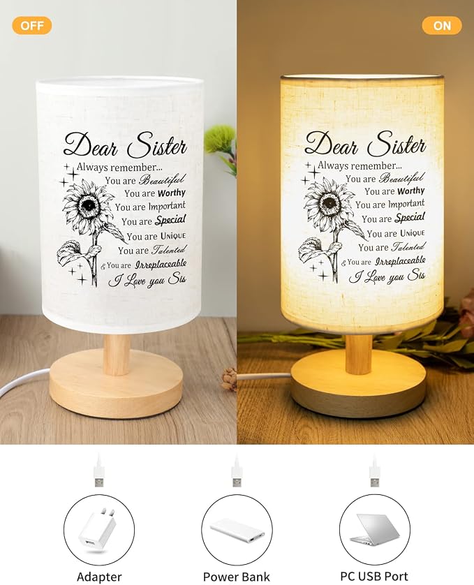 Sister Gifts, Sister Birthday Gifts from Sisters Table Lamp