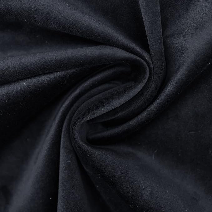 Black Couch Velvet Throw Pillow Covers 16x16 inch Set of 2 with Zipper Decorative Luxury Soft Solid Rectangle Cushion Covers Case for Sofa Bed Living Room Car