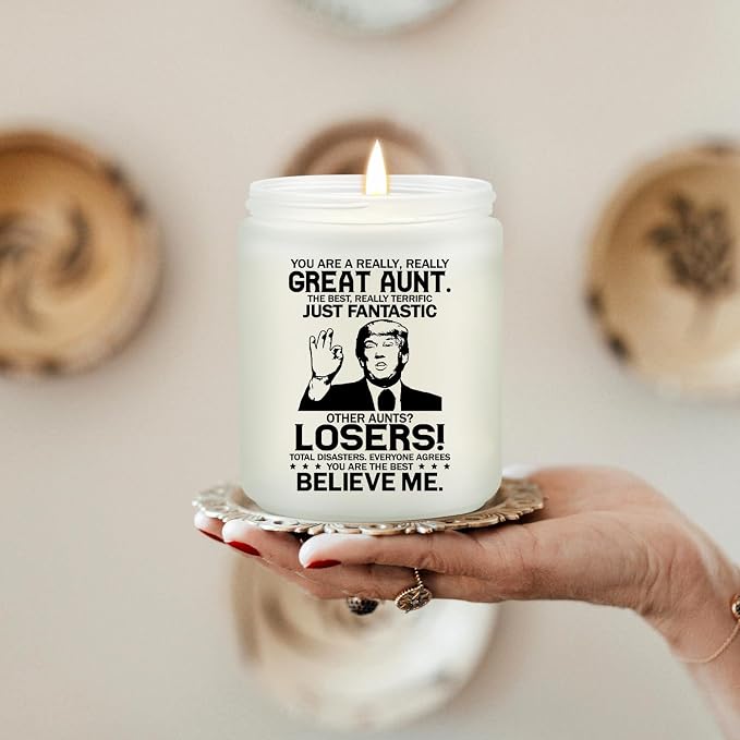 Maybeone Mothers Day Aunt Gifts from Niece Nephew - Christmas Birthday Gift for Aunt - Lavender Scented Candle