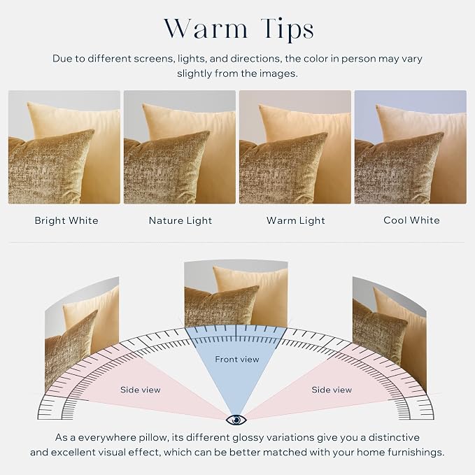 Phantoscope Pack of 2 Sparkling Velvet Decorative Solid Throw Decorative Pillow Cover Soft Gold Glitter Square Cushion Cover Pillowcase for Couch Bed and Chair, Gold, 12 x 20 inches, 30 x 50 cm