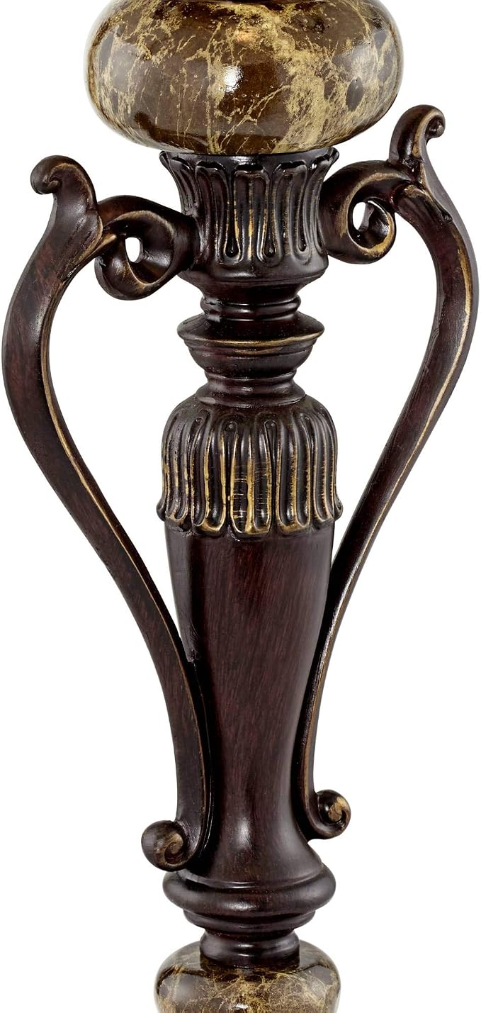Amor 26" Tall Table Lamp Alabaster Glass Bronze Brown Accent Cottage