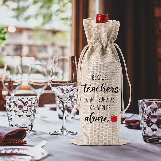 Funny Teacher Gifts for Women Teacher Wine Bag Teachers Valentines Day Gift