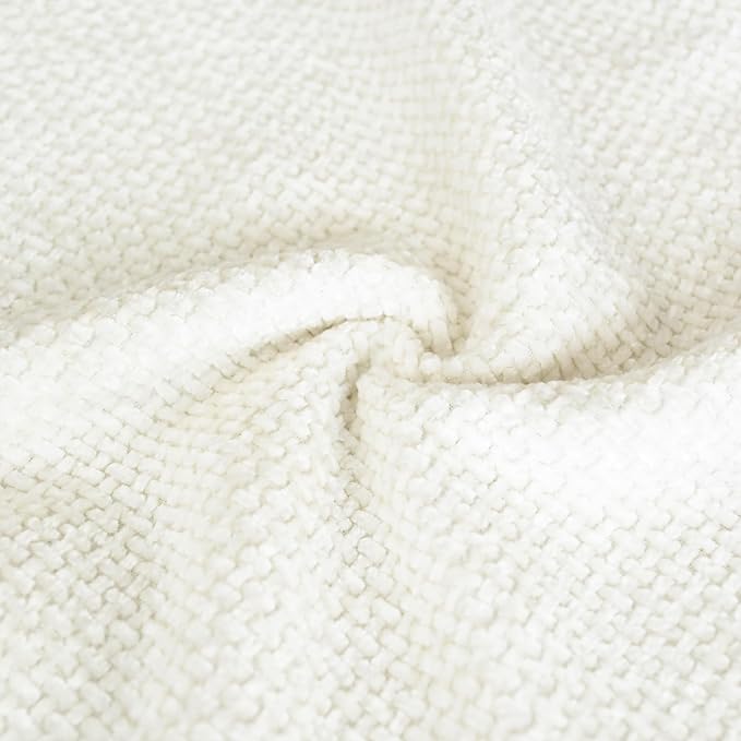 CaliTime Decorative Couch Throw Pillow Covers 18 X 18 Inches Ivory