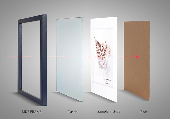 kennethan Navy Blue 8x10 Picture Frame 1 Pcs in 1 set Frame can Display 5x7 Picture with Mat or 8x10 Without Mat on the Wall or Table