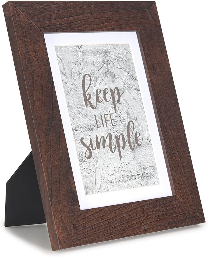 kennethan Dark Brown Picture Frame - 8x10, Displays 5x7 or 8x10, Wall Mountable