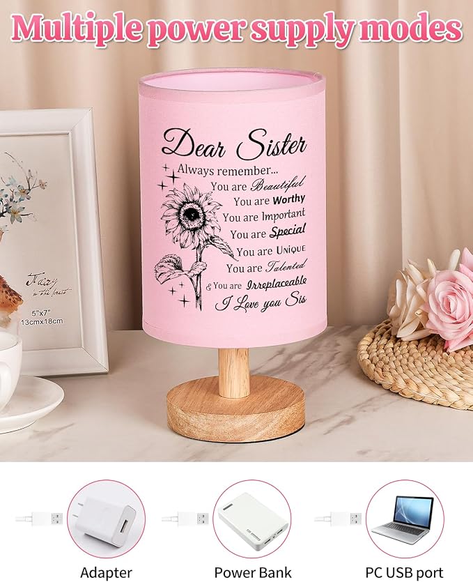 Sister Gifts Table Lamp, Sister Birthday Gifts from Sisters
