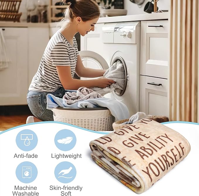 TURMTF Custom Photo Blanket with Name for Mom, Mothers Day Birthday for Mom from Daughter Son, Meaningful Soft Flannel Throw for Couch Bed Travel, Personalized Present for Mother