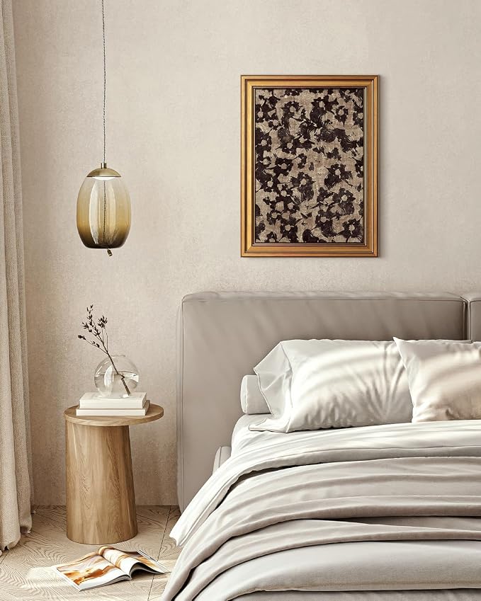 WHASAYART Gold Framed Vintage Wall Art for Living Room, Flowers Painting Prints Shelf Decor for Kitchen, Aesthetic Bedroom Wall Art, Gifts for Friends or Family (Crushed Flower - 12"x16")
