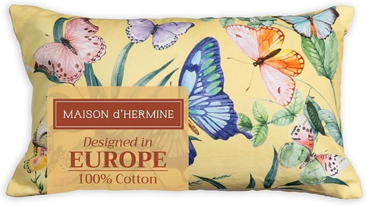 Maison d' Hermine Throw Pillow Covers 100% Cotton (12" x 20" - Pack of 1)