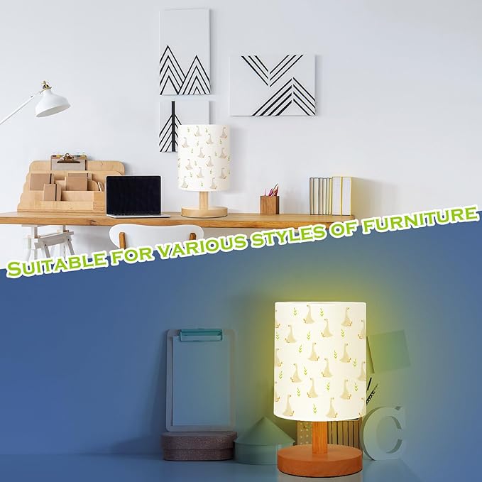 VIHOSE Silly Goose Kids Table Lamp for Bedroom Kids Lamps for Girls Room