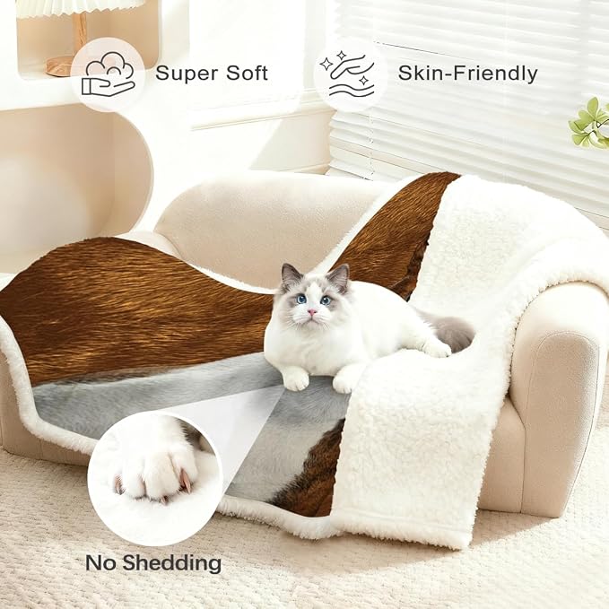 BlessLiving Throw Blanket, Dog, Twin | sherpa fleece fabric, Basenji Lined Pet Lovers Blankets print, for pet lovers, easy machine care