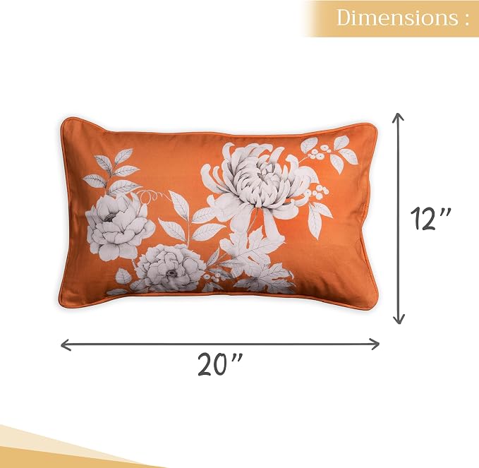 Maison d' Hermine Throw Pillow Covers 100% Cotton (12" x 20" - Pack of 1)