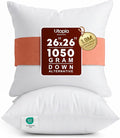 Utopia Bedding 26x26 Pillow Inserts, White Throw Pillows for Couch, 2 Pack | Indoor cushion inserts for bed, sofa & couch, Supportive & fluffy decorative pillows for everyday comfort, Set of 2, White