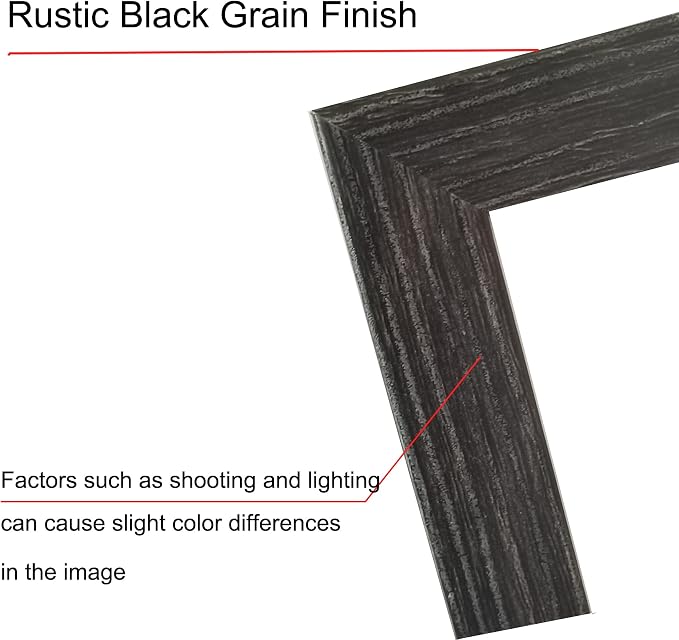 SESEAT Picture Frames Collage, Gallery Wall Frame Set with 11x14 8x10 5x7 4x6 Frames in Black Woodgrain Finishes, Set of 10