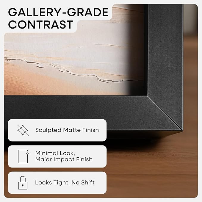 Homeforia 11x22 Black Newspaper Picture Frame, High-End Metal, Glass