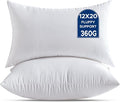 12 x 20 Throw Pillow Inserts Pack of 2 Small White Decorative Lumbar Pillows for Couch Bed Sofa Rectangle Cushion Sham Stuffer Indoor