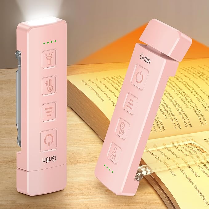 Gritin 2026 Gen 2 Rechargeable Book Light,2-in-1 Reading Light & Flashlight